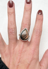 Labradorite Teardrop Ring Size 9