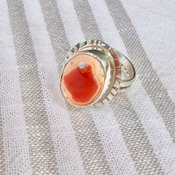 Mexican Fire Opal Ring Size 5