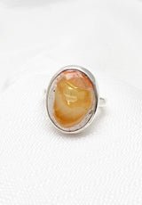 Mexican Fire Opal Ring  Size 9.5-10