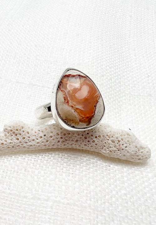 Mexican Fire Opal Ring Size 9