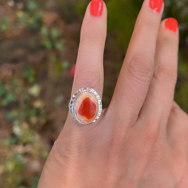 Mexican Fire Opal Ring Size 5