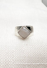 Moonstone Diamond Ring Size 10