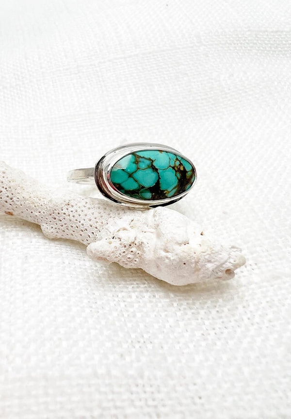 Qingu Turquoise Ring Size 10