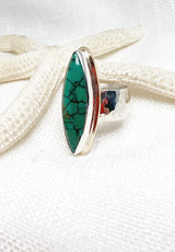Qingu Turquoise Ring Size 8