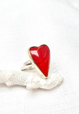 Rosarita Heart Ring Size 7.75