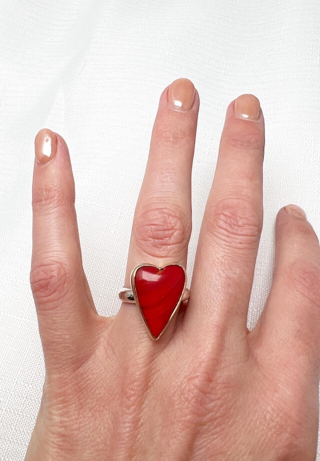 Rosarita Heart Ring Size 7.75