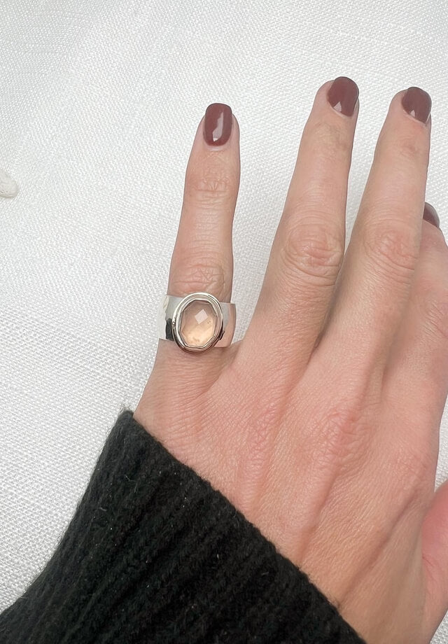 Rose Quartz Ring Size 6