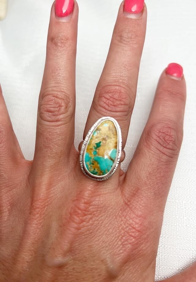 Royston Turquoise Ring Size 8.25