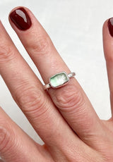Lime Green Tourmaline Ring Size