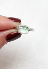 Lime Green Tourmaline Ring Size