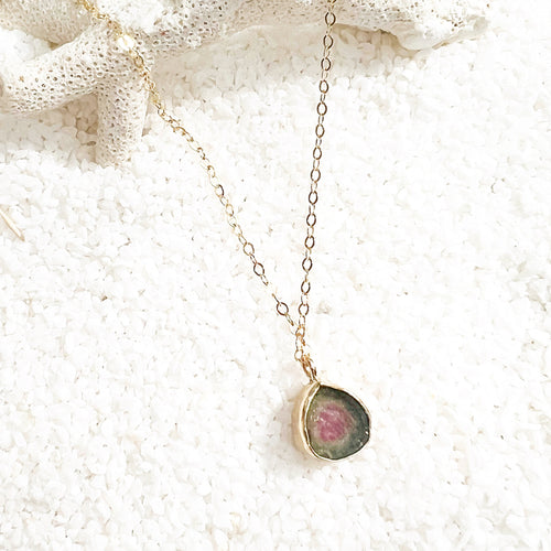 Watermelon Tourmaline Necklace