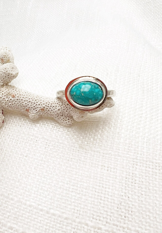 White Water Turquoise Ring Size 9
