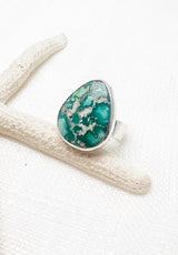 White Water Turquoise Ring Size